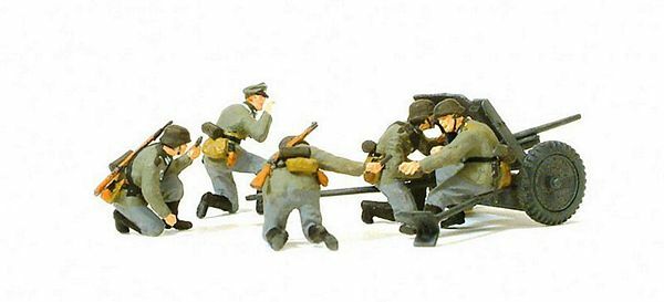 Preiser 16591 HO Scale Former German Army WWII Artillery PAK L/45