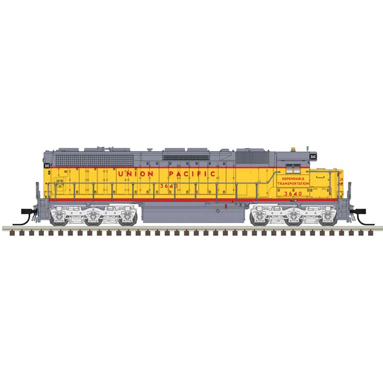 EMD SD45 Low Nose - Standard DC - Master Silver -- Union Pacific #3626 (Armour Yellow, gray, red)