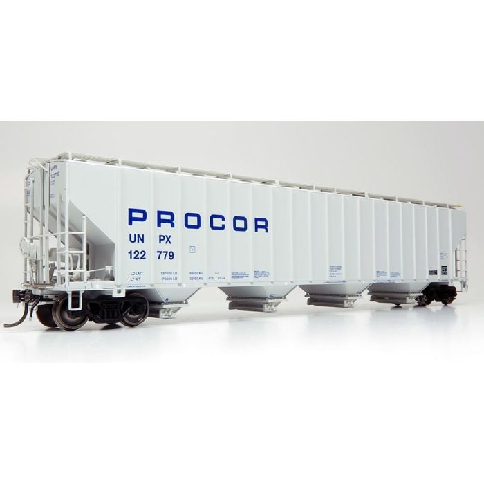 Rapido Trains 157002A HO Procor UNPX Blue Solid 5820 Covered Hopper Car #122723