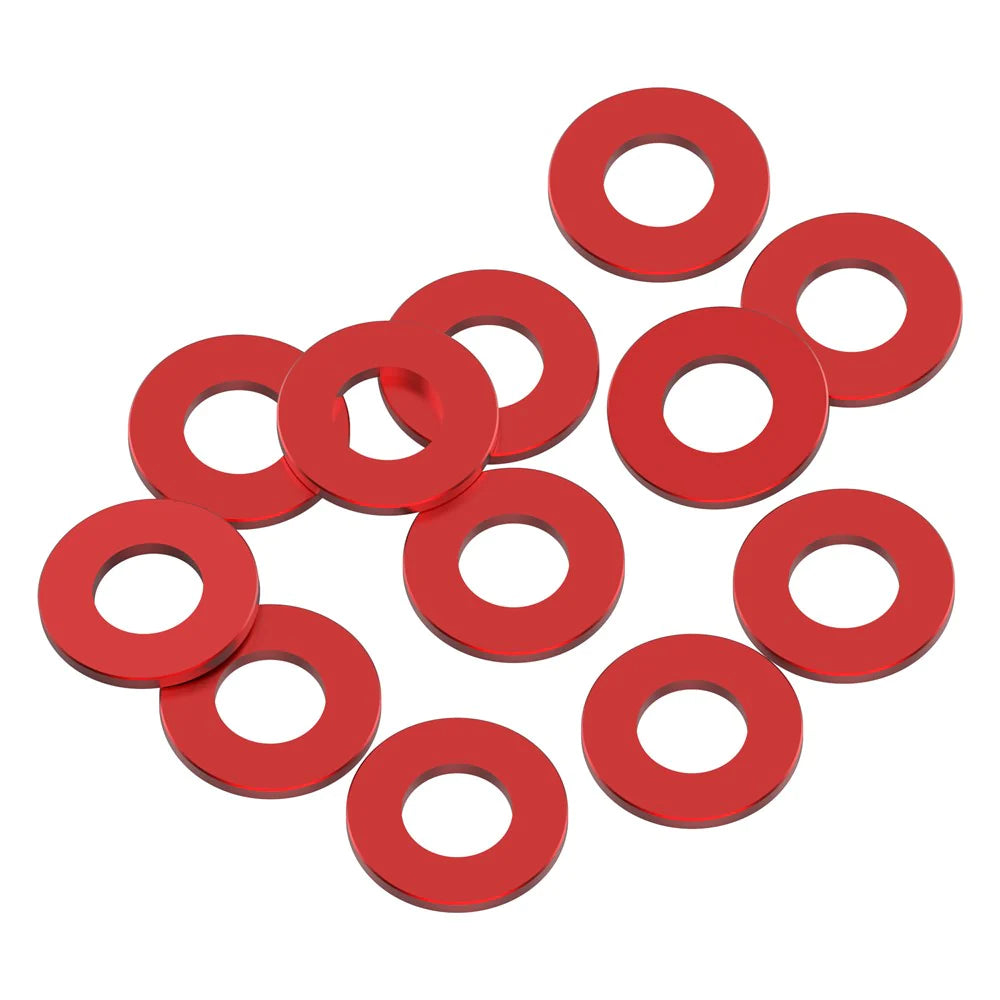 1UP Racing 80332 Red Precision Aluminum Shims 3x6x0.5mm