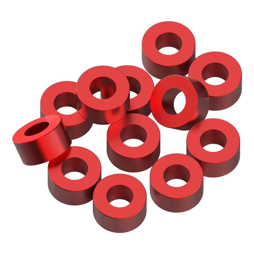 1UP Racing 80338 Red Precision Aluminum Shims 3x6x3mm