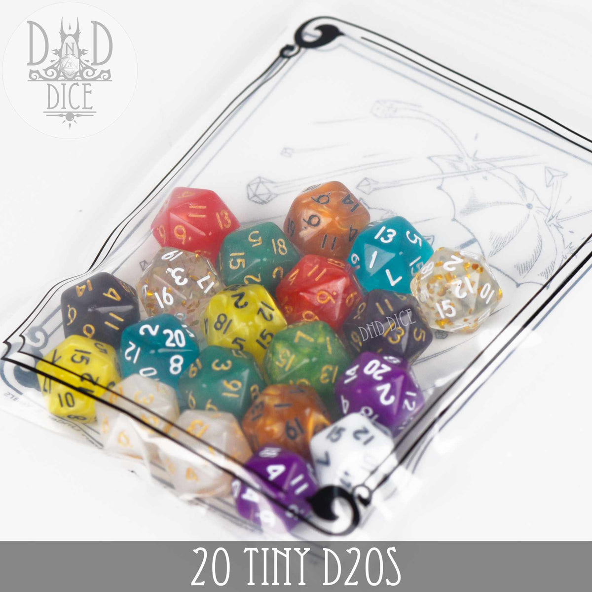 DND DICE 20 Tiny D20s