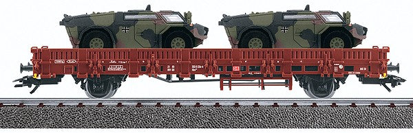 Marklin 46953 HO Scale KBS Flat Car w/ Military Vehicle Load