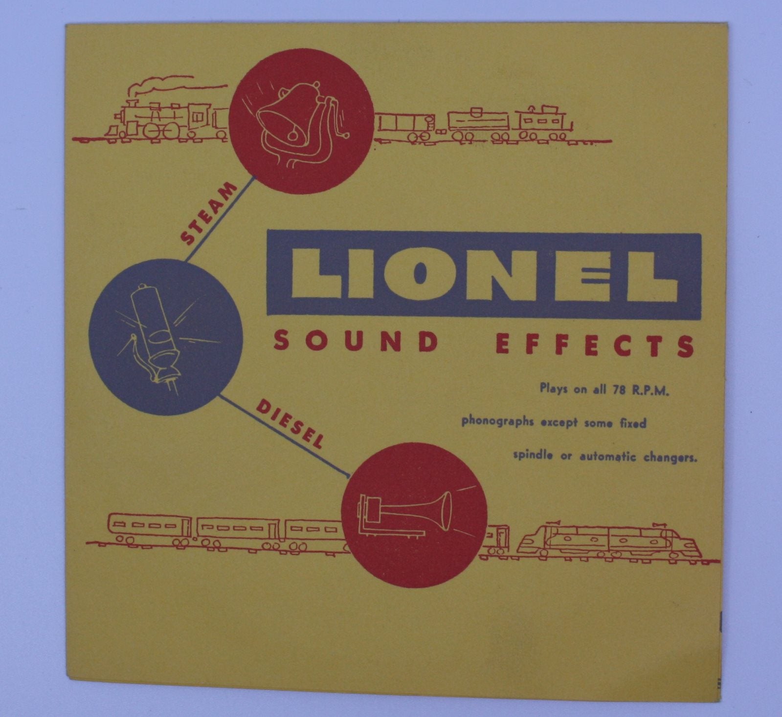 Lionel 1951-SE 1951-54 Vintage Promotional Sound Effects Record with Folder