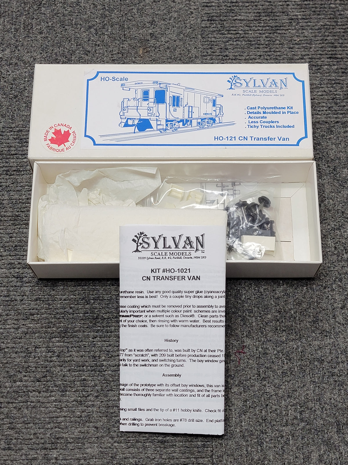 Sylvan Scale Models 1021 HO Scale CN Transfer Van Resin Kit