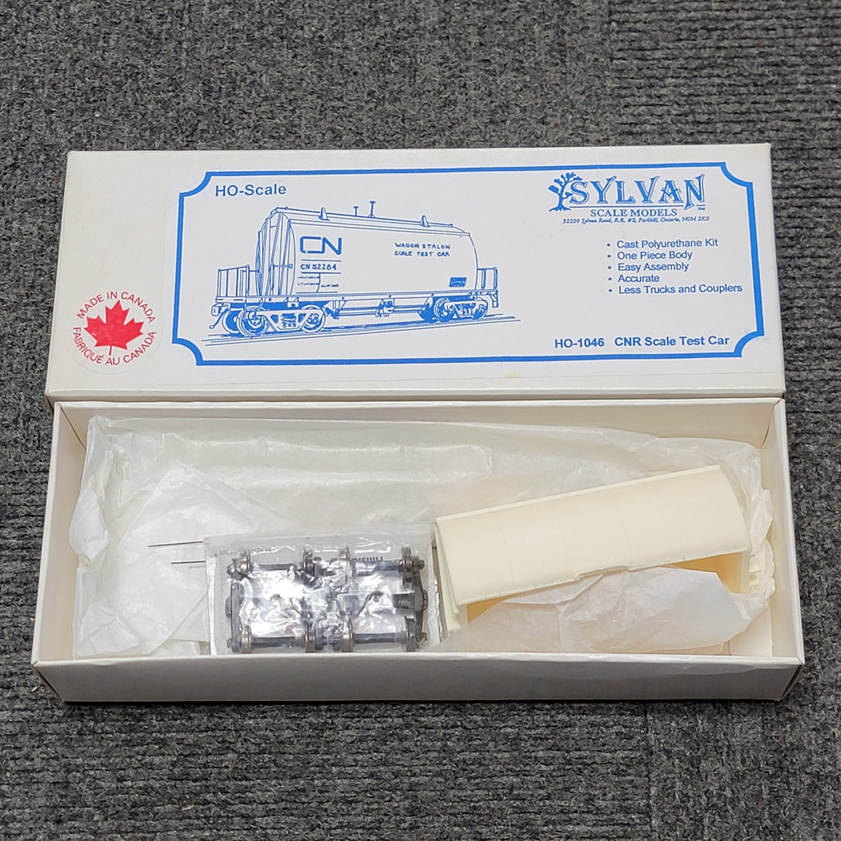 Sylvan Scale Models 1046 HO Scale CNR Scale Test Car Resin Kit