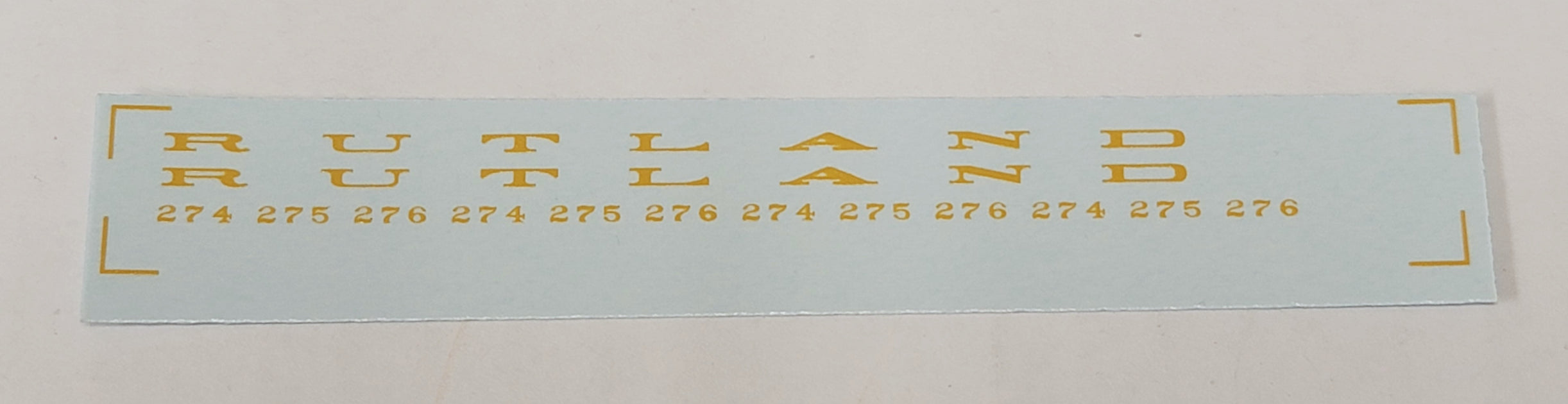 Bethlehem Car Works 200 HO Scale Rutland 274-276 RPO Dulux Gold Decals