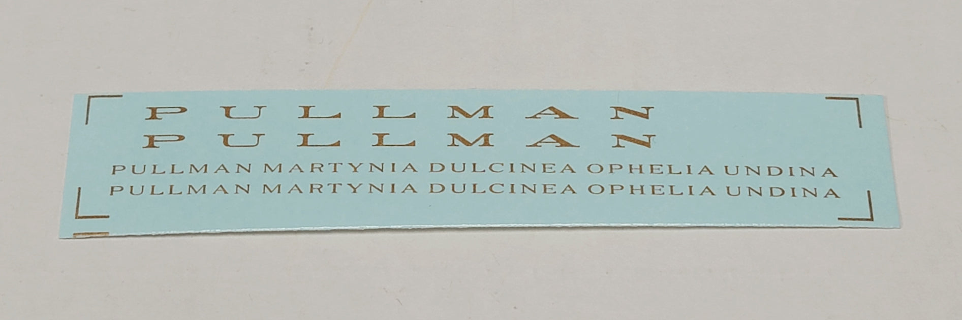 Bethlehem Car Works KitBits 417d HO Scale Pullman Parlor Car Decals - Bronze Gold