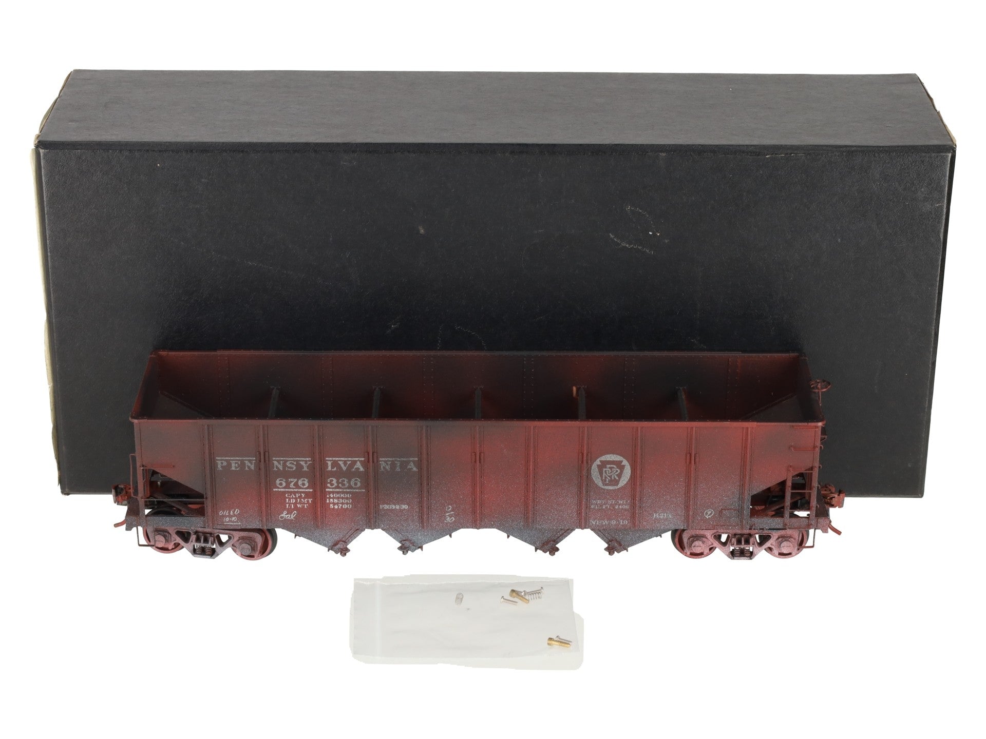 Pacific Limited PL-850 O Brass PRR H-21a Hopper (2-Rail) -Painted/Box