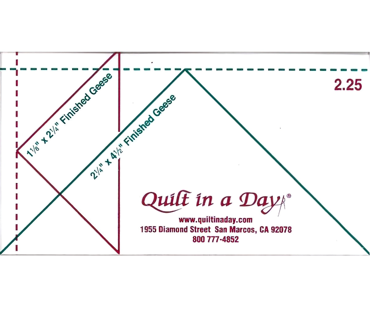 2.25 Flying Geese Ruler by Quilt in a Day