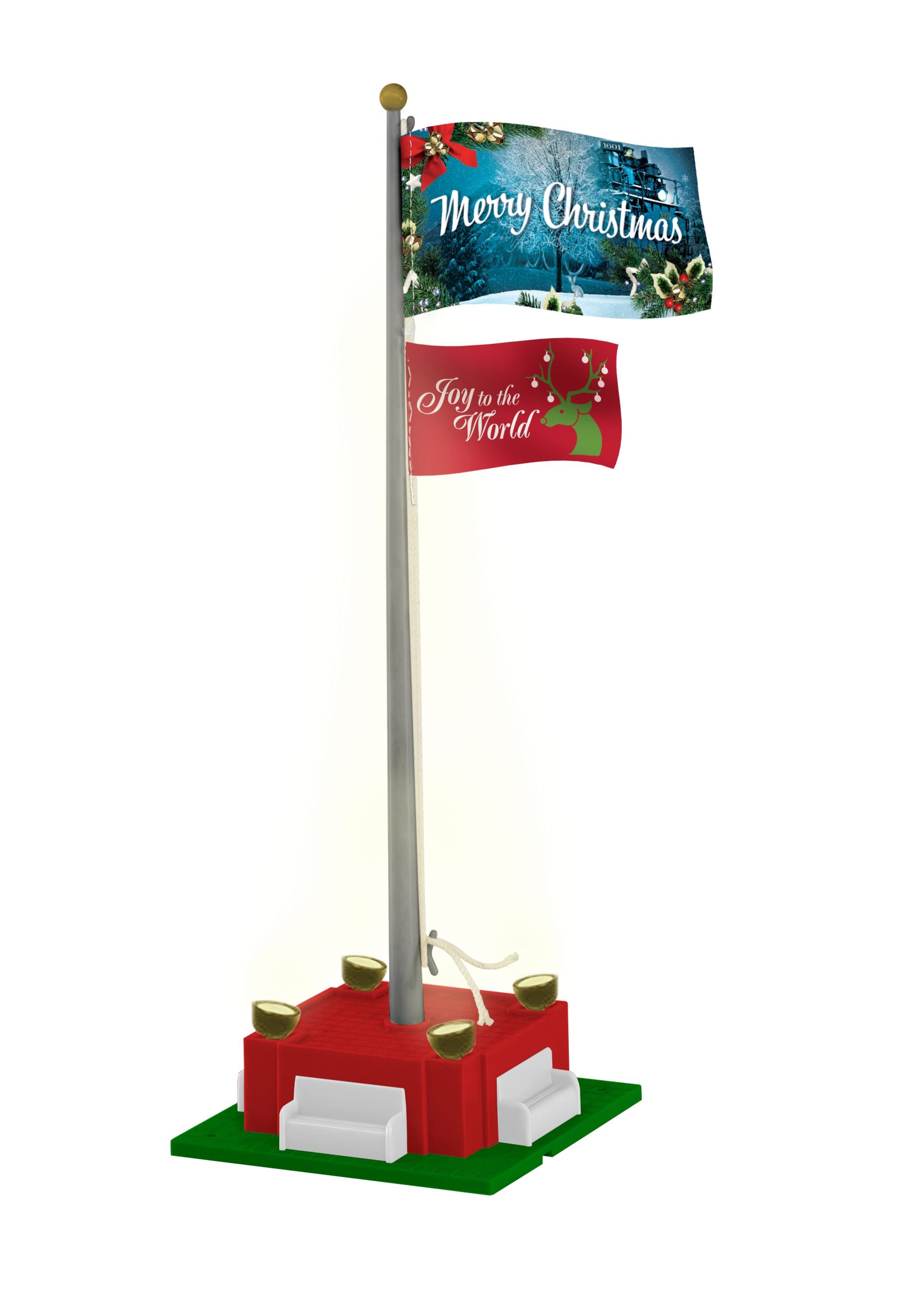Lionel 2129220 O Scale Christmas Joy Flagpole