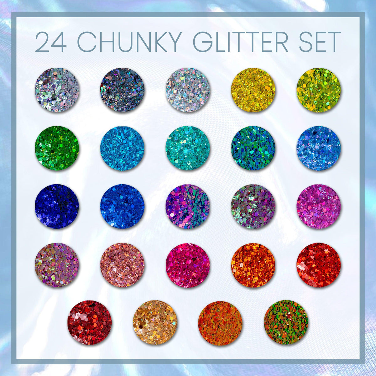 MakerFlo Chunky Mix Glitter Variety Set