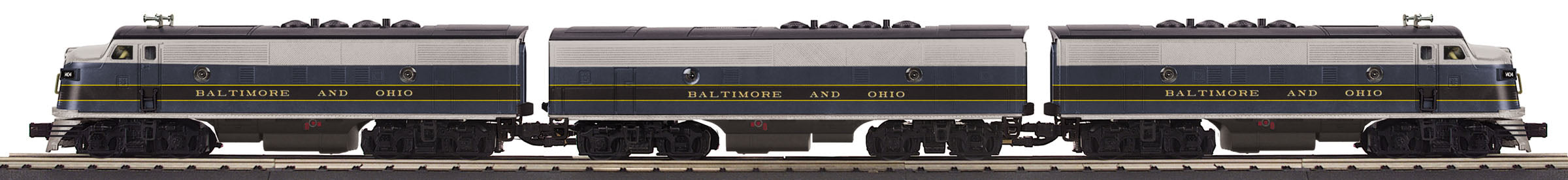 MTH 30-20802-1 Baltimore & Ohio F3 ABA Diesel Engine with PS3 #1404
