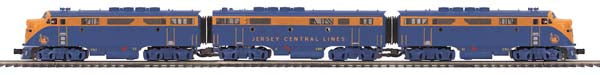 MTH 20-20043-1 O Jersey Central F-3 ABA Diesel Engine Set w/PS2 #4501/4503/4502