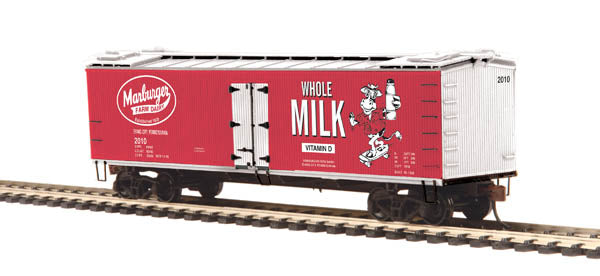 MTH 81-94019 Marburger Dairy HO Scale R40-2 Woodside Reefer Car