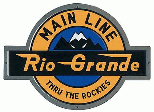 Microscale 10022 D&RGW 8" Die-Cut Metal Sign