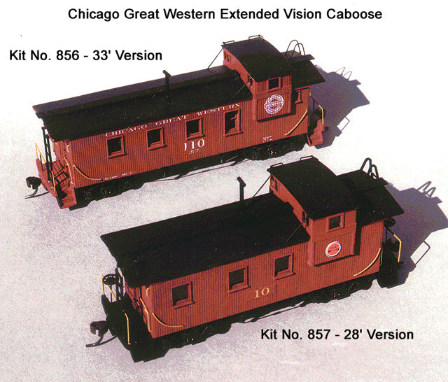American Model Builders 856 Laser Art CGW Wood Caboose 33' Extended Vision Kit
