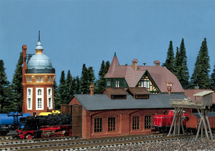 Faller 222141 N One Stall Engine Shed Building Kit