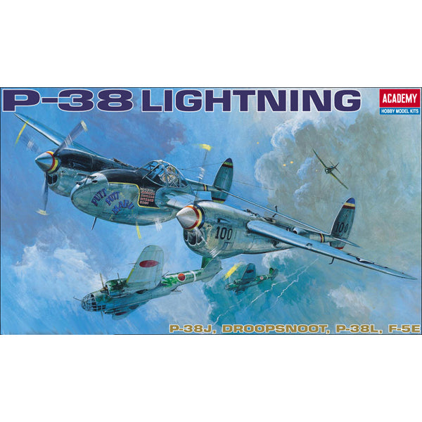 Academy 12282 1:48 P-38J Lightning Combination Version Military Plane Kit