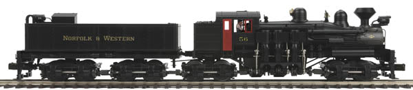 MTH 20-3495-2 O N&W 4-Truck Shay Steam Locomotive w/PS3 #56 NIB