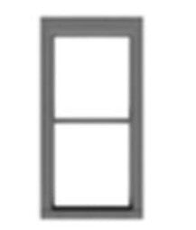 Tichy 8238 HO 18" x 56" 1/1 Double Hung Window (Pack of 12)