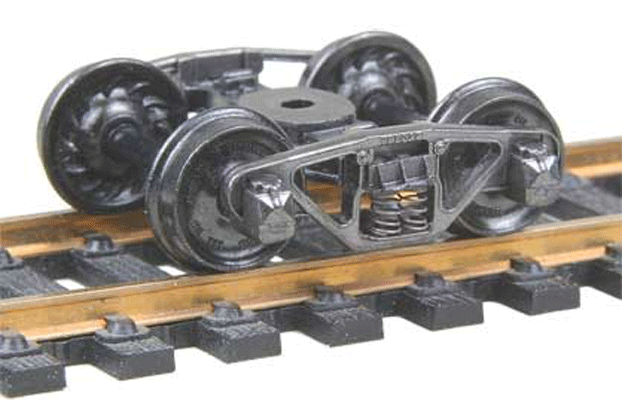 Vulcan Double Truss Fully Sprung Metal Trucks -- Code 110 (.110") 33" Ribbed-Back RP-25 Wheels 1 Pair