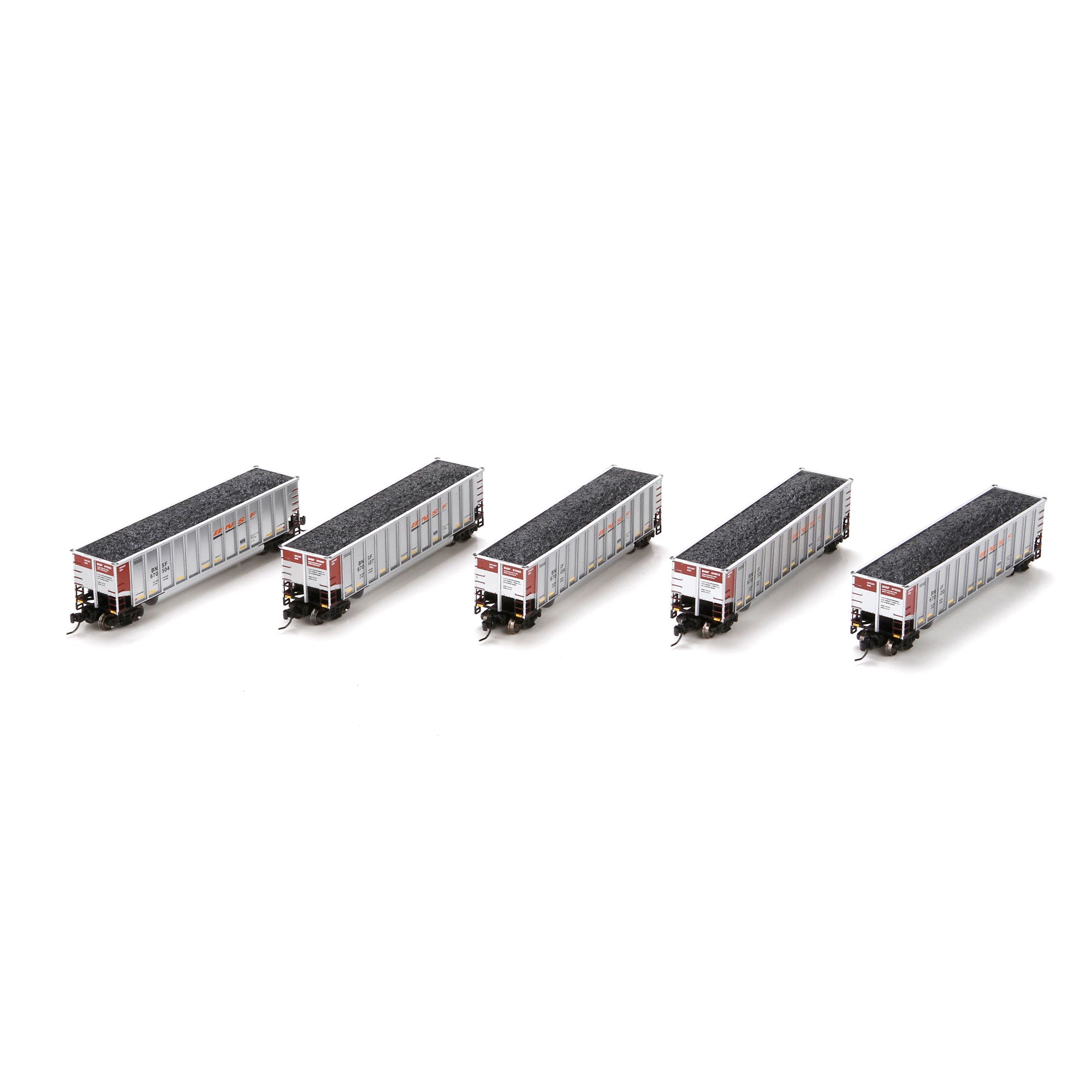 Athearn 11915 N BNSF RTR Bethgon Coalporter with Load #1 (Set of 5)