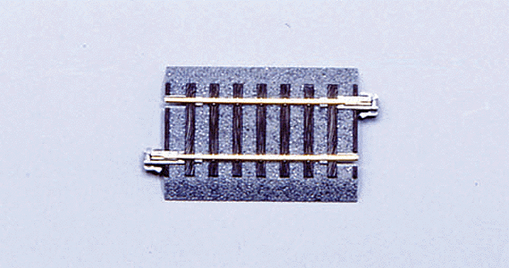 Straight Roadbed Track Section - Unitrack -- 2-3/8"60mm pkg(4)
