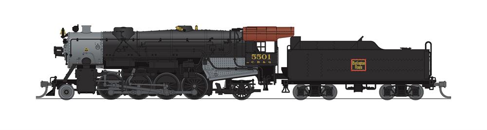 Broadway Limited 3973 N CB&Q USRA Heavy Mikado Steam Locomotive Sound/DCC #5502