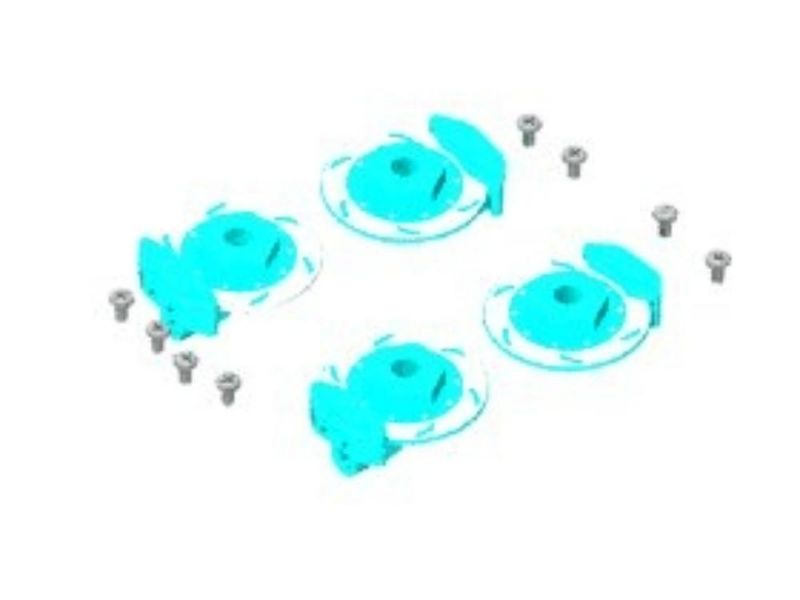 3Racing 3RAC-ADM12/LB Realistic Brake Disk Set - Light Blue For M Chassis (3RAC-ADM12/LB)
