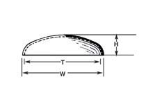 Plastruct 95745 5/8" x 0.145" Elliptical Head Domes (Pack of 5)