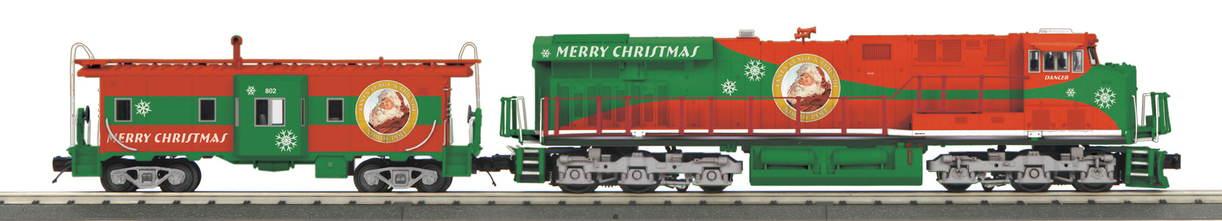 MTH 30-20430-1 Christmas ES44AC O Gauge Diesel Freight Train Set w/PS 3.0