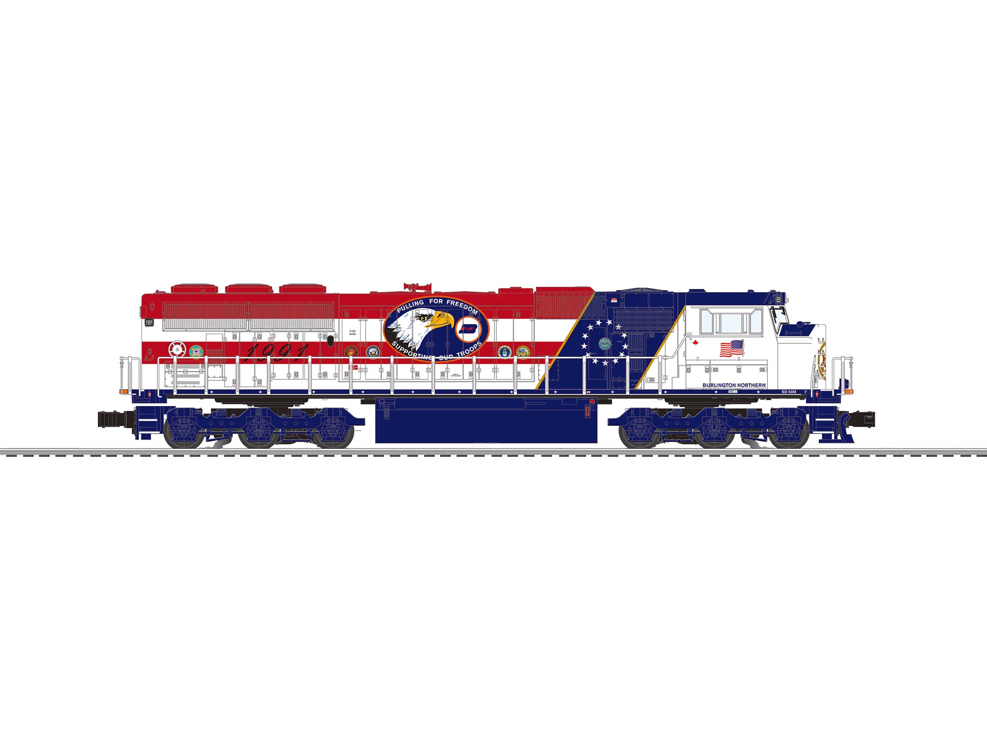 Lionel 6-84400 O Burlington Northern SD60M Diesel Locomotive #1991