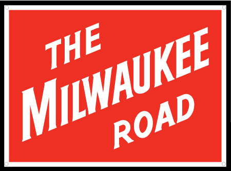 Microscale 10045 8" Milwaukee Road Non-Embossed Metal Sign