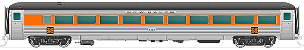 Rapido Trains 517015 N New Haven 8600-Series Coaches McGinnis Scheme #8632