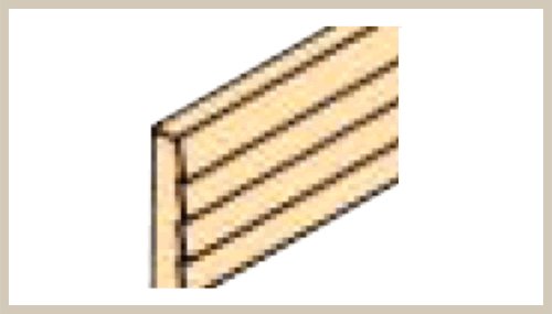 Northeastern Scale Lumber 70378 1/16" x 1/16" x 24" Clapboard Siding (Pack of 2)