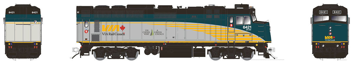 Rapido Trains 82019 HO VIA Rail Canada EMD Rebuilt F40PH-2D Diesel Loco DC #6459