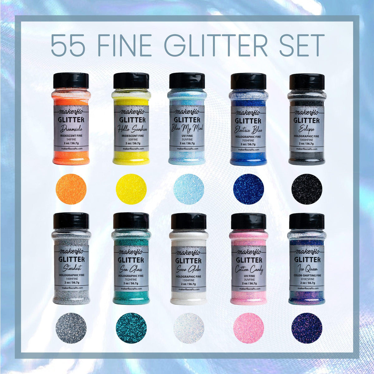 MakerFlo Fine Glitter Variety Set