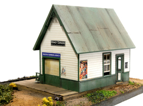 Banta Model Works 2108 HO The Depot at Donkey Corners Wood Model Kit