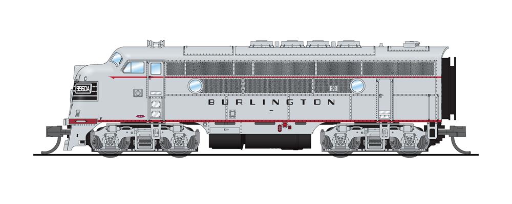 Broadway Limited 6840 N CB&Q EMD F3A Diesel Locomotive Sound/DC/DCC #9960C