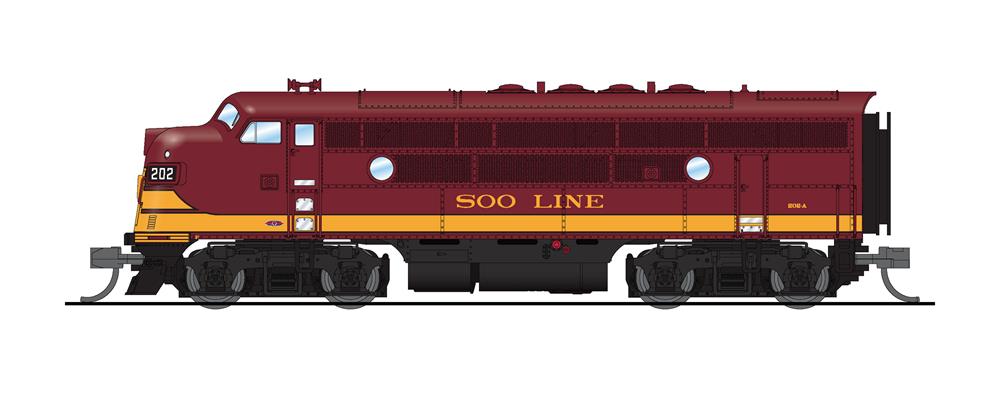 Broadway Limited 6850 N SOO Line EMD F3A Diesel Locomotive Sound/DC/DCC #202B
