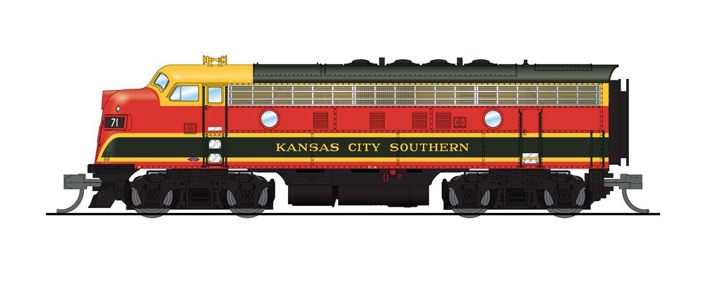 Broadway Limited 6864 N KCS EMD F7 A/B Diesel Locomotive Sound/DC/DCC #71A/71B