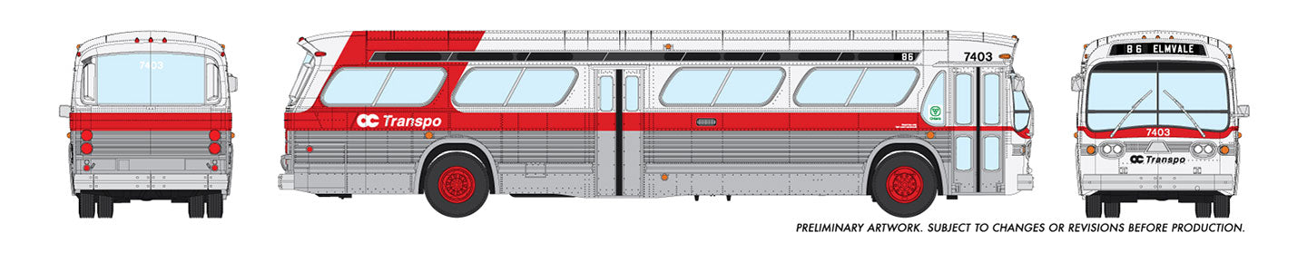 Rapido Trains 703013 HO OC Transpo New Look Bus #7516