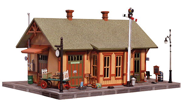 Woodland Station - Landmark Structures -- Kit - 4-1/32 x 2-15/16"10.2 x 7.46cm
