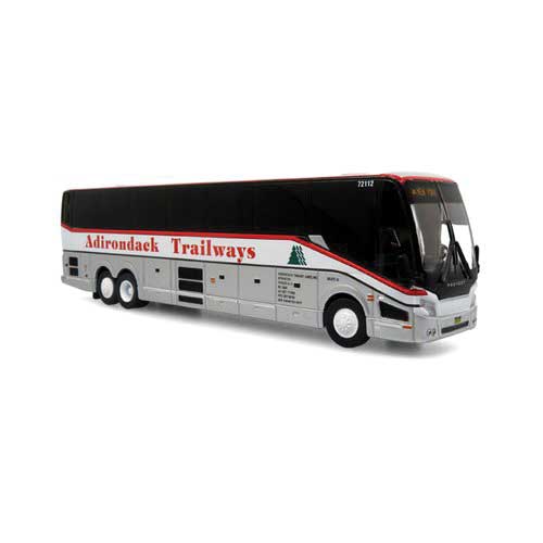 2022 Prevost H3-45 Coach - Assembled -- Adirondack Trailways (silver, white, red)