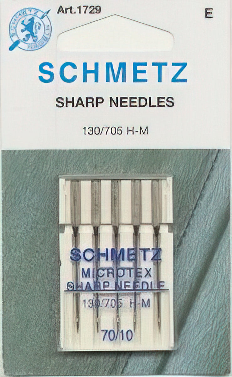 Schmetz Sharp / Microtex Machine Needle Size 10/70 #1729