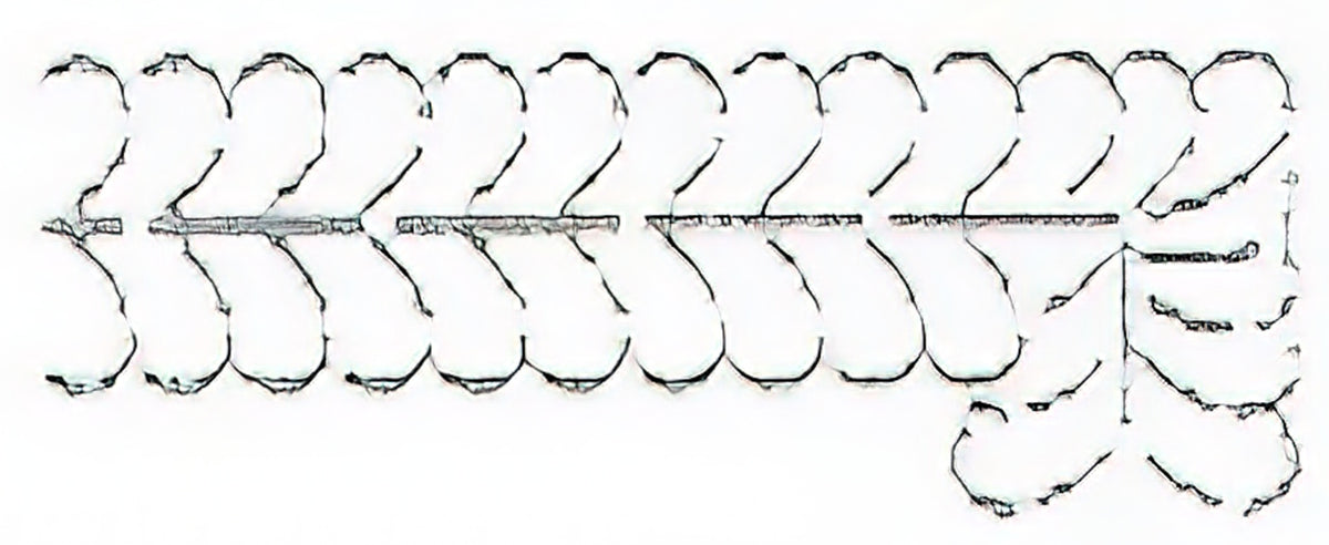 Feather 3 inch Border Stencil786QC
