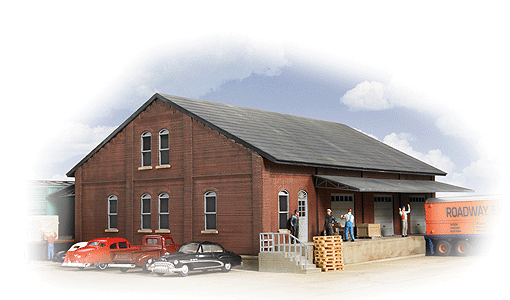 Brick Freight House -- Kit - 9-3/4 x 9-3/8 x 4-3/8"24.8 x 23.8 x 11.1cm
