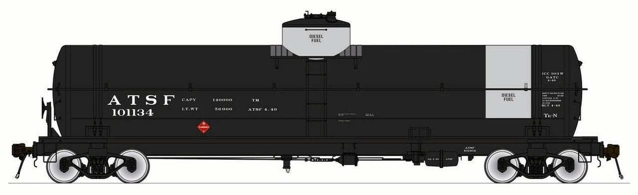 American Limited Models 1850 HO Atchison,Topeka & Santa Fe GATC Tank Car #101179