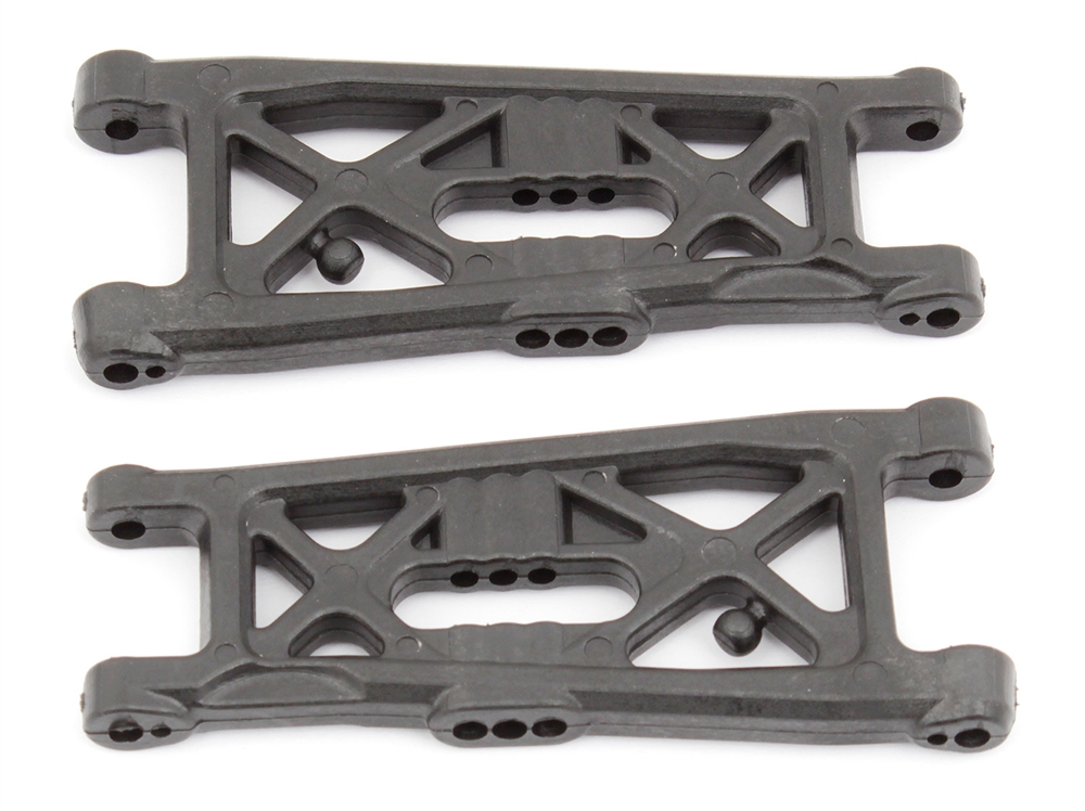 Factory Team RC10B6 FT Front Suspension Arms, Flat, Carbon